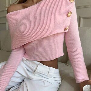 Beige Casual Women's Elegant Boat Neck Pullover Sweater
